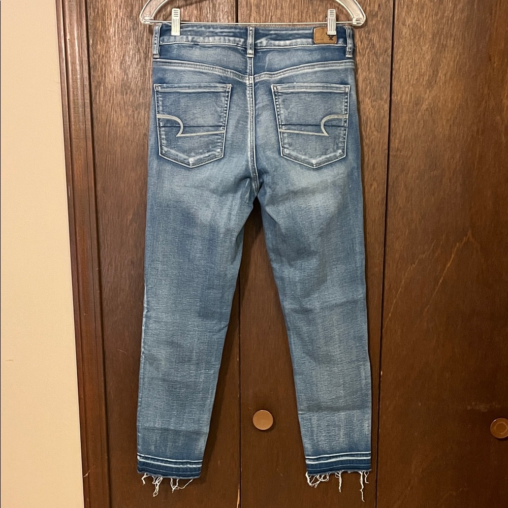 American Eagle Outfitters Distressed Light Blue Skinny Jeans - Picture 8 of 13